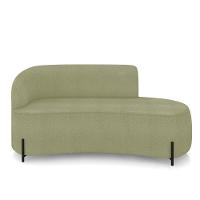 Sofá 3 Lugares Orgânico 180cm Pé Ferro Preto Morgan Bouclê Pistache D03 - D'rossi - 5