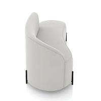 Sofá 3 Lugares Orgânico 180cm Pé Ferro Preto Morgan Veludo Cinza D03 - D'rossi - 7