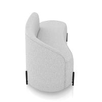 Sofá 3 Lugares Orgânico 180cm Pé Ferro Preto Morgan Linho Cinza D03 - D'rossi - 7