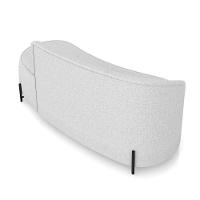 Sofá 3 Lugares Orgânico 180cm Pé Ferro Preto Morgan Linho Cinza D03 - D'rossi - 8