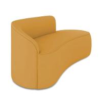 Sofá 3 Lugares Orgânico 180cm Morgan E Poltrona Lua Veludo Mostarda D03 - D'rossi - 7