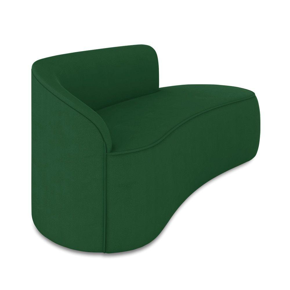 Sofá 3 Lugares Orgânico 180cm Morgan E 2 Poltronas Lua Suede Verde D03 - D'rossi - 7