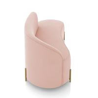 Sofá 3 Lugares Orgânico 180cm Pé Dourado Morgan Veludo Rosê D03 - D'rossi - 7