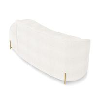 Sofá 3 Lugares Orgânico 180cm Pé Dourado Morgan Bouclê Off White D03 - D'rossi - 8