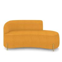Sofá 3 Lugares Orgânico 180cm Pé Dourado Morgan Bouclê Mostarda D03 - D'rossi - 5