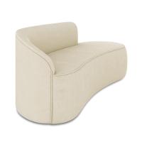 Sofá 3 Lugares Orgânico 180cm Morgan E Poltrona Lua Suede Bege D03 - D'rossi - 7