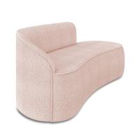 Sofá 3 Lugares Orgânico 180cm Morgan E Poltrona Lua Bouclê Rosê D03 - D'rossi - 7