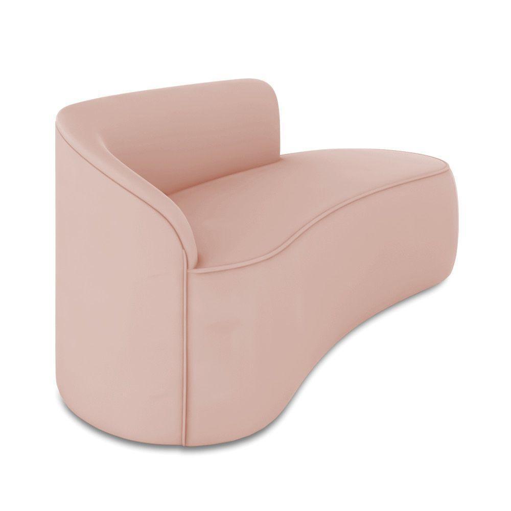 Sofá 3 Lugares Orgânico 180cm Morgan E 2 Poltronaslua Veludo Rosê D03 - D'rossi - 7