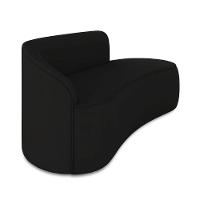 Sofá 3 Lugares Orgânico 180cm Morgan E 2 Poltronaslua Veludo Preto D03 - D'rossi - 7