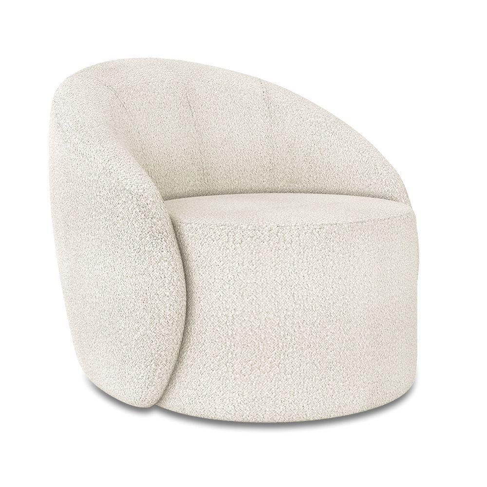 Sofá 3 Lugares Orgânico 180cm Morgan E 2 Poltronas Lua Bouclê Off White D03 - D'rossi - 7