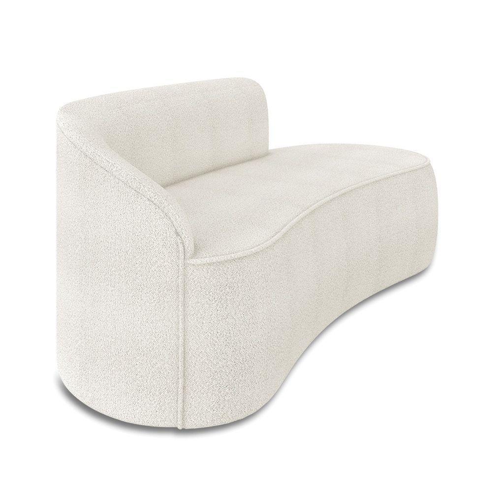 Sofá 3 Lugares Orgânico 180cm Morgan E 2 Poltronas Lua Bouclê Off White D03 - D'rossi - 8