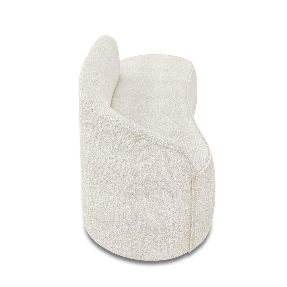 Sofá 3 Lugares Orgânico 180 Cm Morgan Bouclê Off White D03 - D'rossi - 7