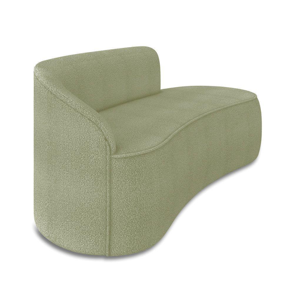 Sofá 3 Lugares Orgânico 180 Cm Morgan Bouclê Pistache D03 - D'rossi - 6