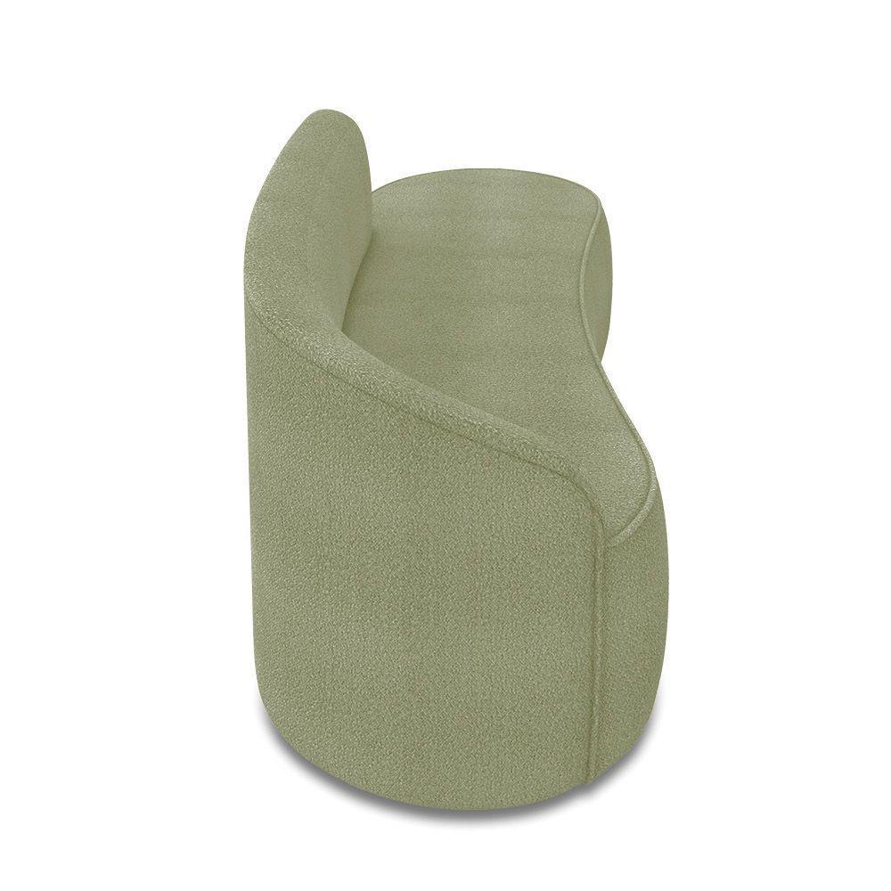 Sofá 3 Lugares Orgânico 180 Cm Morgan Bouclê Pistache D03 - D'rossi - 7