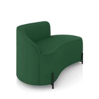 Sofá 2 Lugares Orgânico 140cm Pé Ferro Preto Morgan Veludo Verde D03 - D'rossi - 6