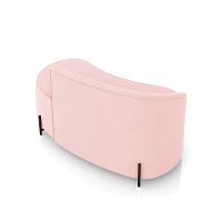 Sofá 2 Lugares Orgânico 140cm Pé Ferro Preto Morgan Suede Rosa Bebê D03 - D'rossi - 8