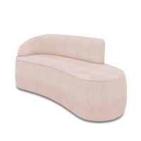 Sofá 3 Lugares Orgânico 180 Cm Morgan Bouclê Rosê D03 - D'rossi - 1