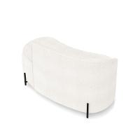 Sofá 2 Lugares Orgânico 140cm Pé Ferro Preto Morgan Bouclê Off White D03 - D'rossi - 8