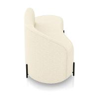 Sofá 2 Lugares Orgânico 140cm Pé Ferro Preto Morgan Linho Bege D03 - D'rossi - 7