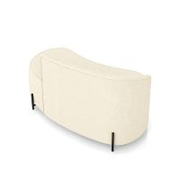 Sofá 2 Lugares Orgânico 140cm Pé Ferro Preto Morgan Linho Bege D03 - D'rossi - 8