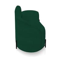 Sofá 2 Lugares Orgânico 140cm Pé Ferro Preto Morgan Bouclê Verde D03 - D'rossi - 7