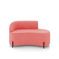 Sofá 2 Lugares Orgânico 140cm Pé Ferro Preto Morgan Suede Rosê D03 - D'rossi - 5