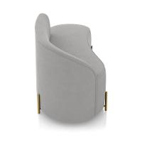 Sofá 2 Lugares Orgânico 140cm Pé Dourado Morgan Suede Cinza D03 - D'rossi - 7