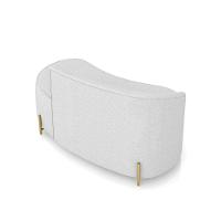 Sofá 2 Lugares Orgânico 140cm Pé Dourado Morgan Linho Cinza D03 - D'rossi - 8