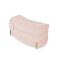 Sofá 2 Lugares Orgânico 140cm Pé Dourado Morgan Bouclê Rosê D03 - D'rossi - 8