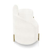 Sofá 2 Lugares Orgânico 140cm Pé Dourado Morgan Bouclê Off White D03 - D'rossi - 7