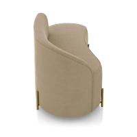 Sofá 2 Lugares Orgânico 140cm Pé Dourado Morgan Suede Marrom R D03 - D'rossi - 7