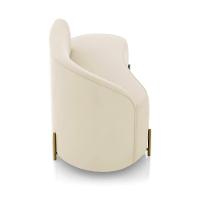 Sofá 2 Lugares Orgânico 140cm Pé Dourado Morgan Veludo Bege D03 - D'rossi - 7