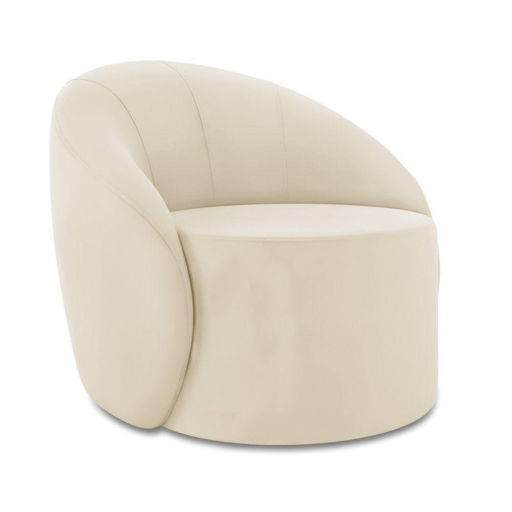 Sofá 2 Lugares Orgânico 140cm Morgan E Poltrona Lua Veludo Bege D03 - D'rossi - 8