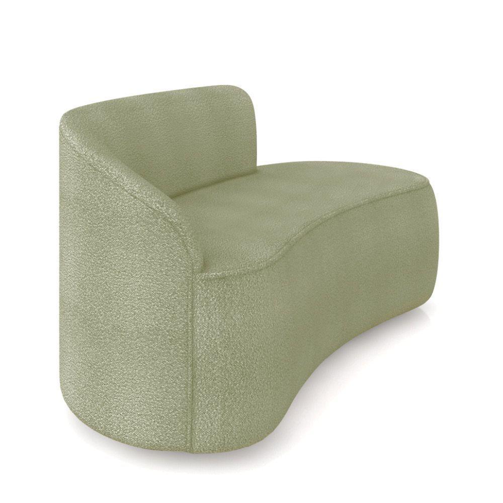 Sofá 2 Lugares Orgânico 140cm Morgan E Poltrona Lua Bouclê Pistache D03 - D'rossi - 7