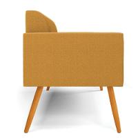 Sofá 2 Lugares Namoradeira Pé Palito Castanho Marisa Bouclê Mostarda D03 - D'rossi - 6