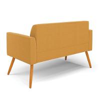 Sofá 2 Lugares Namoradeira Pé Palito Castanho Marisa Bouclê Mostarda D03 - D'rossi - 7