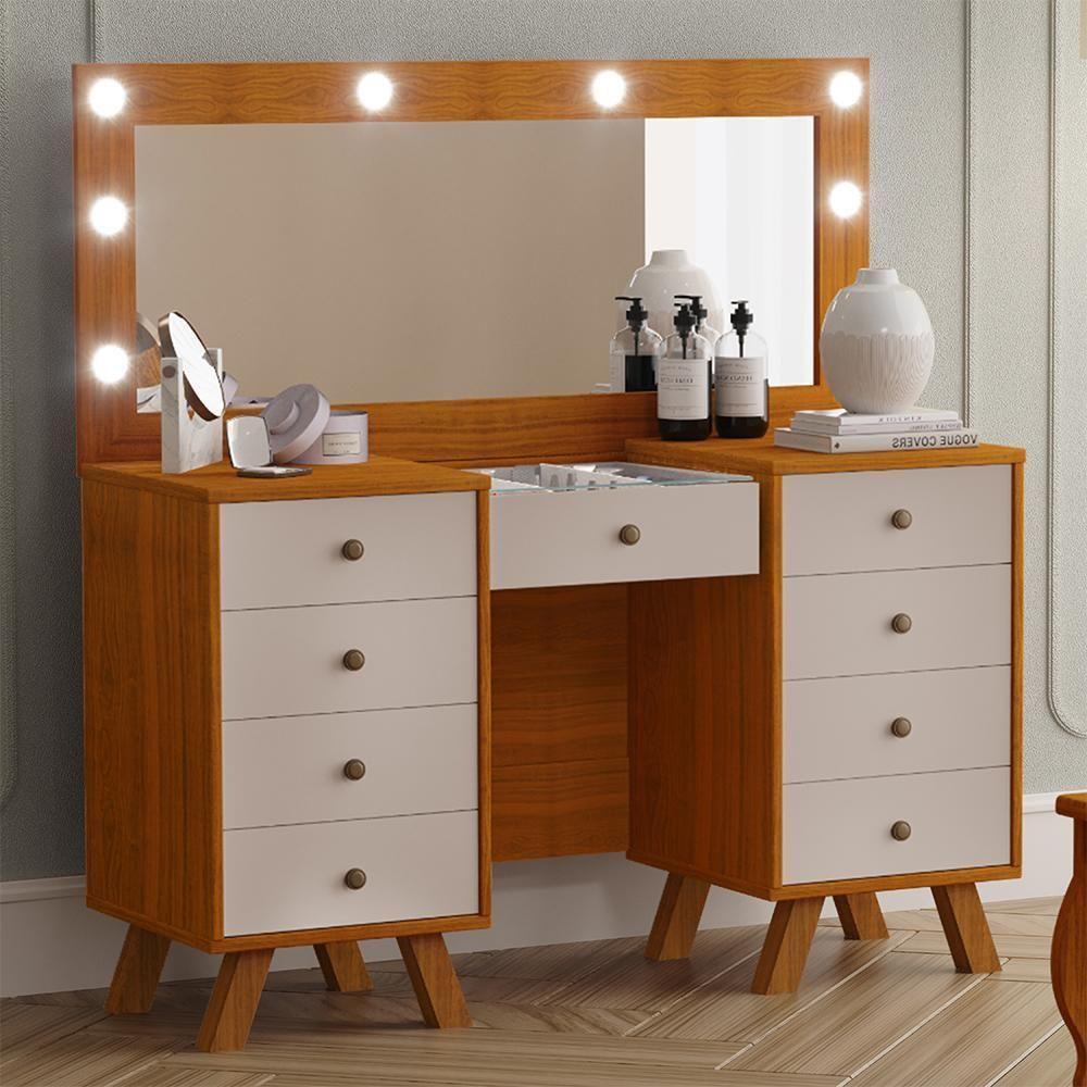 Penteadeira Camarim Mila Freijó-maní Sem Banqueta - Móveis Luapa Freijó-maní - 2