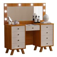 Penteadeira Camarim Mila Freijó-maní Sem Banqueta - Móveis Luapa Freijó-maní - 1