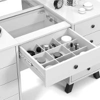 Penteadeira Camarim Mila Rosê Sem Banqueta - Móveis Luapa Rosê