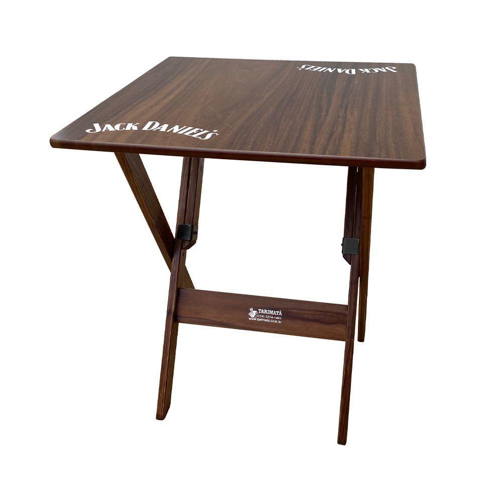 Mesa Dobrável 70x70 Madeira Personalizada Jack Imbuia - Tarimatã - 1