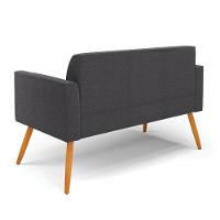 Sofá 2 Lugares Namoradeira Pé Palito Castanho Marisa Bouclê Grafite D03 - D'rossi - 7