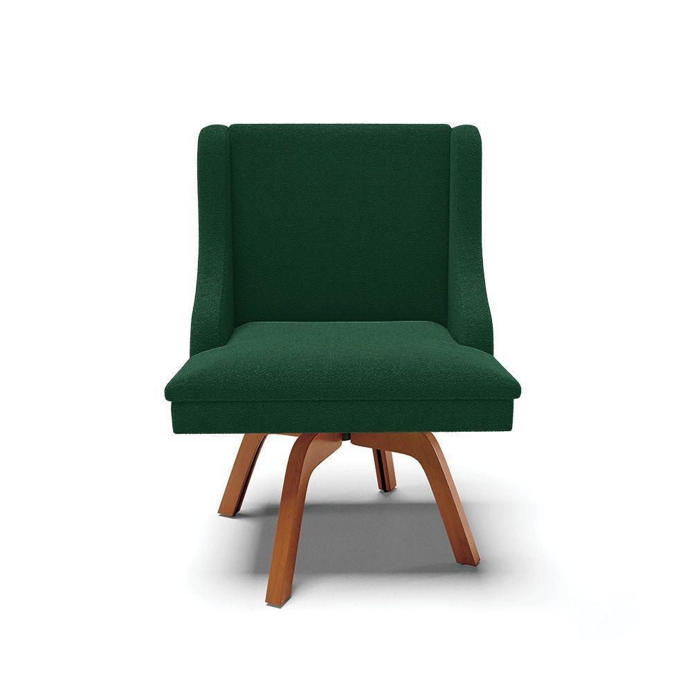 Cadeira Sala De Jantar Giratória Mm35 Liz Bouclê Verde D03 - D'rossi - 5