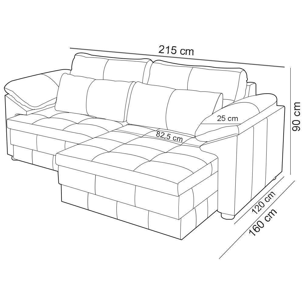 Sofá Retrátil Para Sala De Estar 3 Lugares 215cm Riza S03 Couro Bege Pérola - Lyam Decor - 5