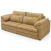 Sofá Retrátil Para Sala De Estar 2 Lugares 175cm Riza S03 Couro Soft Bege - Lyam Decor - 7