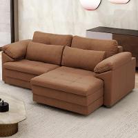 Sofá Retrátil Para Sala De Estar 2 Lugares 175cm Riza S03 Couro Soft Mel - Lyam Decor - 2