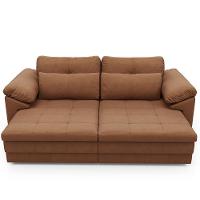 Sofá Retrátil Para Sala De Estar 2 Lugares 175cm Riza S03 Couro Soft Mel - Lyam Decor - 3