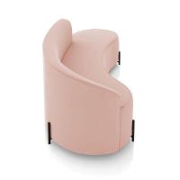 Sofá 4 Lugares Orgânico 220cm Pé Ferro Preto Morgan Veludo Rosê D03 - D'rossi - 7