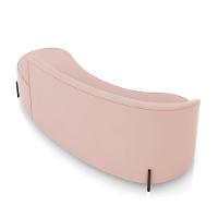 Sofá 4 Lugares Orgânico 220cm Pé Ferro Preto Morgan Veludo Rosê D03 - D'rossi - 8