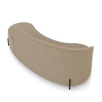 Sofá 4 Lugares Orgânico 220cm Pé Ferro Preto Morgan Suede Marrom R D03 - D'rossi - 8