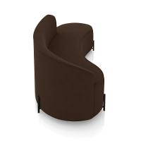 Sofá 4 Lugares Orgânico 220cm Pé Ferro Preto Morgan Suede Marrom D03 - D'rossi - 7